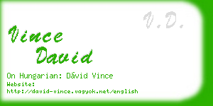 vince david business card
